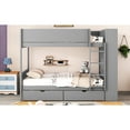 thumbnail image 5 of Solid Wood Full Over Bunk Bed In Gray - 2 Drawers And Multi-layer Cabinet For A Functional Living Area With Storage Units, 5 of 6