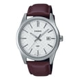 thumbnail image 1 of Casio Standard Analog Leather Strap White Dial Quartz MTP-VD03L-5A Men's Watch, 1 of 1