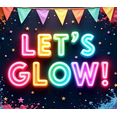 thumbnail image 3 of Yatrandify Neon Glow Party Banner Colorful Balloons Let's for Party Celebration Event Decoration Indoor, 3 of 7