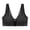 Black, variant on VerPetridure Bras for Women Front Closure Women's Bra Soild Wire Free Underwear One-Piece Bra Everyday Front Buckle Underwear