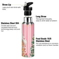 thumbnail image 3 of Yayeee 20oz Insulated Water Bottle Double Wall Stainless Steel with Flip Straw Lid, Brown Gingerbread House, 3 of 7