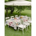 thumbnail image 4 of Outdoor Tablecloth with Umbrella Hole for Patio/Picnic/Party/Camping, Pink Poppy Rustic Waterproof Table Cloth Rectangle Table Cover Washable, Spring Summer Botanical Butterflies (54"x 80"), 4 of 9