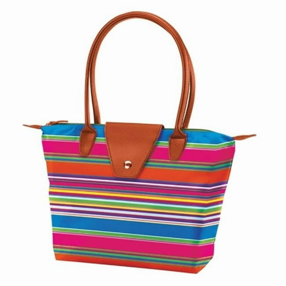 Joann Marrie Designs NF1ORS2 Small Fold-Up Bag - Orange Stripe- Pack of 2