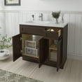 thumbnail image 3 of 36 in. W x 21 in. D x 32.5 in. H Bath Vanity Cabinet without Top in Brown, 3 of 5