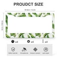thumbnail image 3 of Banana Leaves License Plate Frame 2 PCS Tropical Green Plant Car Tags Frames Holder Gift for Dad 2 Round Holes Quality Aluminum License Plate Frames, 3 of 6