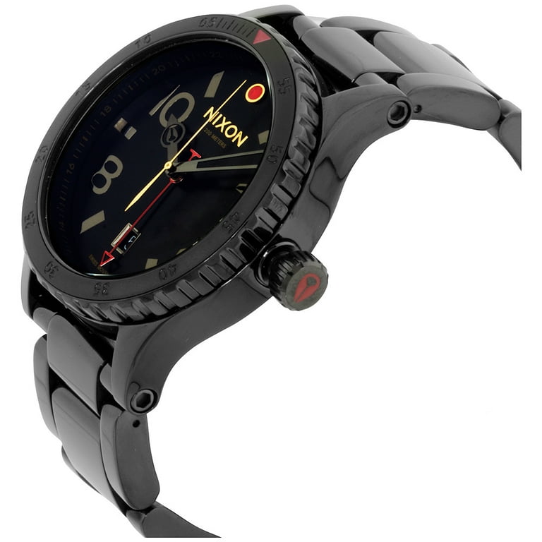Nixon A2771883 Men's Diplomat SS Black Dial Black IP Steel