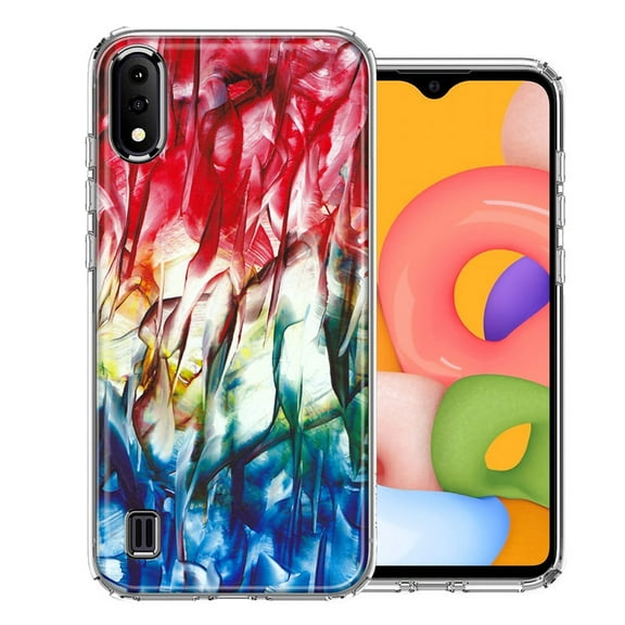 MUNDAZE For Samsung A01 Land Sea Abstract Design Double Layer Phone Case Cover