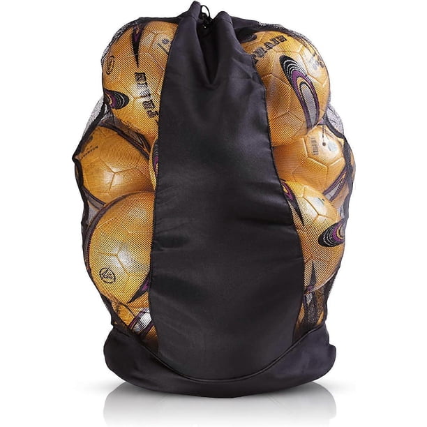 Net, Ball Bag, Large Mesh Ball Bag with Drawstring and Adjustable Shoulder Strap, Waterproof Storage Bag for Football, Basketball, Volleyball, 72 x 50