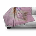 thumbnail image 2 of Christmas Soft Flannel Fleece Blanket, Gingerbread Cookies Hot Chocolate with Pink Marshmallows and Candy Cane, Cozy Plush for Indoor and Outdoor Use, 50" x 60", Baby Pink Multicolor, by Ambesonne, 2 of 5