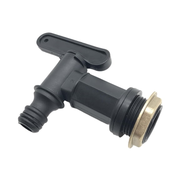 Llave de paso de agua, adaptador de tanque IBC negro resistente, piezas de conexión de manguera de tanque de agua Boquilla y hebilla