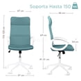 thumbnail image 2 of MAGMALIFE Silla de Oficina Stilla Ergonómica con Reposacabezas, Respaldo de Malla Transpirable, Altura e Inclinación Ajustables, Reposabrazos Abatibles, Ruedas 360° Silenciosas, Soporta 150kg (Azul), 2 of 8
