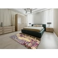 thumbnail image 5 of Ahgly Company Machine Washable Indoor Rectangle Abstract Velvet Maroon Purple Area Rugs, 7' x 9', 5 of 7