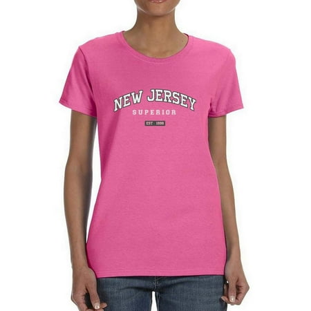 New Jersey 1998 College Style T-Shirt Women -Image by Shutterstock Female Small
