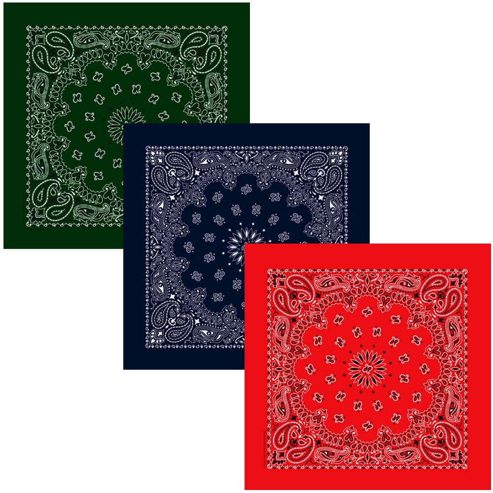 Made In USA Unisex Paisley 100% Cotton Washable & Reusable Multi-Purpose Bandana Head Wrap Multi - Foto 12