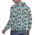 thumbnail image 6 of Pofeuu PUG HEAD And Flower Print Mens Casual Hooded Collar Drawstring Hoodies Pullover Sweatshirts Casual Long Sleeve Shirts-Small, 6 of 7