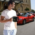 thumbnail image 4 of 3D Steering Wheel Design Resin Stainless Steel Mug - Durable Drinkware For Daily Coffee, Tea, Beverages, Suitable For Home, Office, Car Enthusiasts, Stylish Functional Cup, 6.29*4.29in, C, 4 of 6