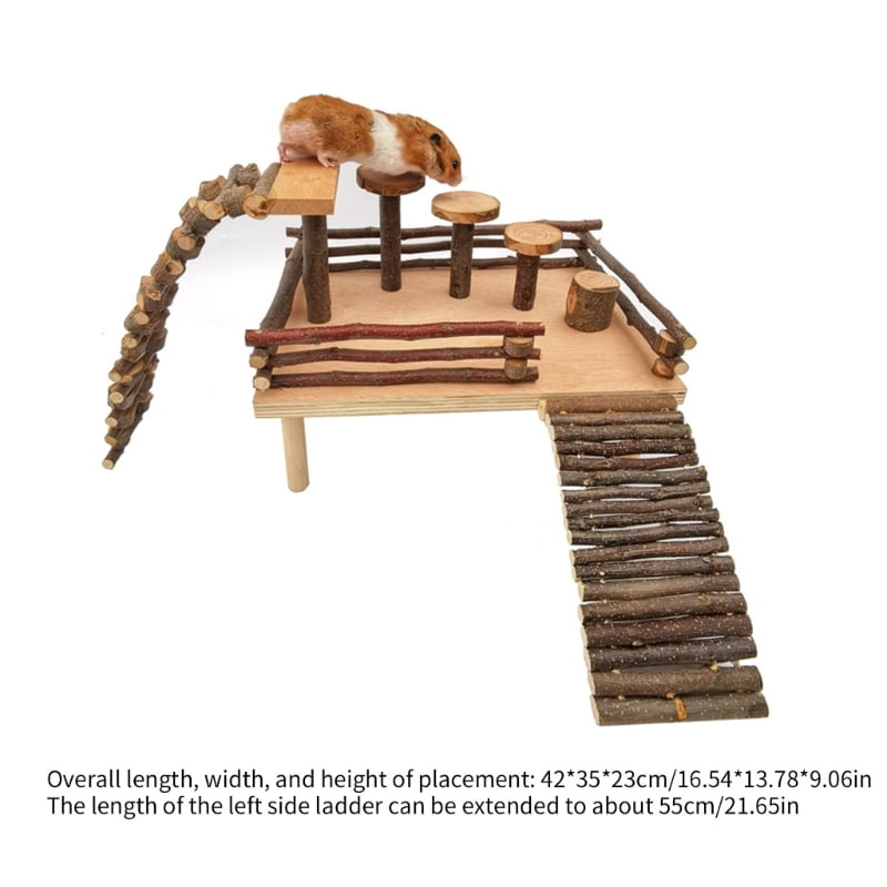 Zecic Small Pet Ladder Toy Hamster Cage Jumping Platform Entertainment Exercising Toy