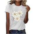 thumbnail image 2 of Sokhug Women's Fashion T-Shirts Funny Fish Graphic Crew Neck Tees Summer Casual Lightweight Breathable Athletic Tops, 2 of 6
