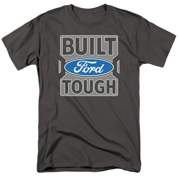 Ford Trucks Built Ford Tough S/S Adult 18/1 T-Shirt Charcoal