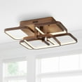 thumbnail image 2 of JONATHAN Y Sebastian 17.5" Integrated LED Metal Flush Mount Ceiling Light, Coffee, JYL7213A, 2 of 8