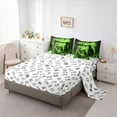 thumbnail image 5 of Castle Fairy Boys Gradient Gamer 7-Piece Twin Bedding Sets,Video Game Bedding Comforter Set,Black Green Breathable Sheet Sets,Lightweight Room Decor, 5 of 8