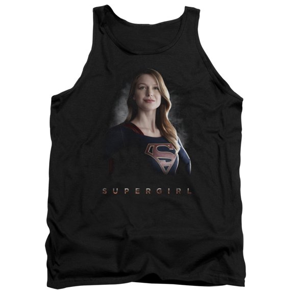 Supergirl Stand Tall T-Shirt Adult Tank Top Black