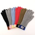 thumbnail image 3 of Guantes cálidos de invierno para mujer, guantes de punto con pantalla táctil para montar al aire libre, guantes de lana para parejas, 3 of 5