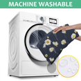 thumbnail image 6 of Darkblue Daisy Flower Yellow Centers Pattern Square Tablecloth,Waterproof Square Table Cover,Wipeable Spillproof Washable Table Cover for Home Kitchen Party Decor 52"x52"(132x132cm), 6 of 6