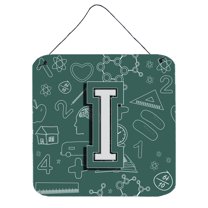 Carolines Treasures CJ2010-IDS66 Letter I Back to School Initial Wall or Door Hanging Prints 6HX6W multicolor