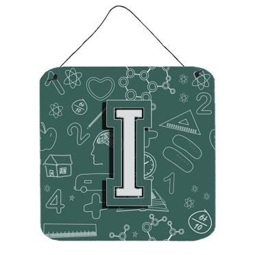 Carolines Treasures CJ2010-IDS66 Letter I Back to School Initial Wall or Door Hanging Prints 6HX6W multicolor