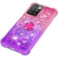 thumbnail image 6 of Case for Xiaomi Redmi 10 with Magnetic Ring Kickstand, Gradient Quicksand Glitter Flowing Liquid Floating Women Girls Cute Phone Case Clear TPU Cover for Xiaomi Redmi 10 JB Pink Mauve, 6 of 7
