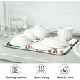 thumbnail image 7 of SKYSONIC Christmas Dish Drying Mat for Kitchen Counter,Snowflake Santa Xmas Tree Ultra Absorbent Reversible Microfiber Dishes Drying Rack Pad Heat-resistant Mats 16x18in, 7 of 7