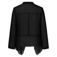 thumbnail image 2 of WREESH Womens Open Front Lightweight Cardigan Solid 3/4 Sleeve Cropped Cardigans Casual Thin Chiffon Blazer Black, 2 of 9