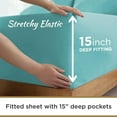 thumbnail image 2 of Crescent Bedding Queen Aqua Blue Micro Fiber Sheet Set - Soft and Comfy Aqua Blue Queen, 2 of 6