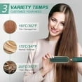 thumbnail image 2 of Fast Heating Hair Straightener Comb - Anion Ceramic Tech with 9 Temp Settings, Anti Scald Hair Brush, KD380K Green, 2 of 8