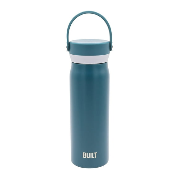 BUILT Cascade Double Paroi Isolée sous Vide en Acier Inoxydable Bouteille d'Eau à Large Ouverture avec Poignée de Confort et Couvercle de Transport 20 Onces
