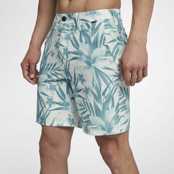 Hurley Men's Phantom Flex Garden 18" Hybrid Board & Walk Shorts (28, Sail)