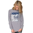 thumbnail image 3 of Sleepy Smurf Monday Got Me Like Funny Long Sleeve TShirt Men Women Brisco Brands S, 3 of 6
