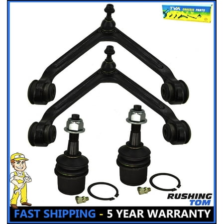 - 4 Pc Kit Front Upper Control Arm & Lower Ball Joint Dodge Durango Chrysler Aspen