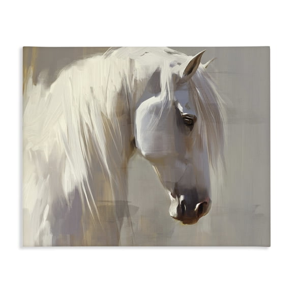 Stupell Industries White Moon Horse Canvas Wall Art, design by Svetlana Aleynikova