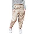 thumbnail image 2 of Otqutp Toddler Kids Boys Girls Fashion Breathable Thick Pants Autumn and Winter Casual Orduroy Warm Pants Soft and Comfortable Leggings(White-A,12-13 Years), 2 of 7