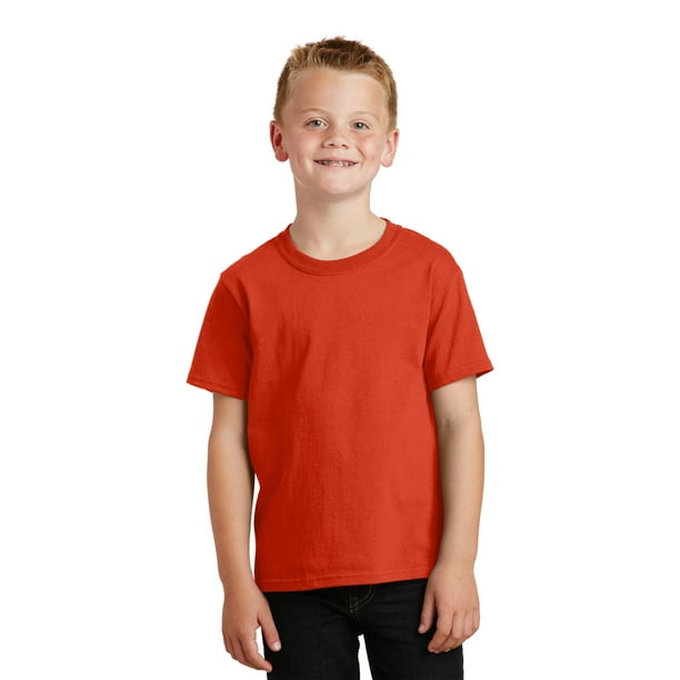 Port & Company & 174; - T-Shirt en Coton pour Jeunes. Pc54y L Orange