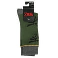 thumbnail image 4 of Legend of Zelda Triforce Icon on Olive and Gray Men's Casual Crew Socks, 4 of 5