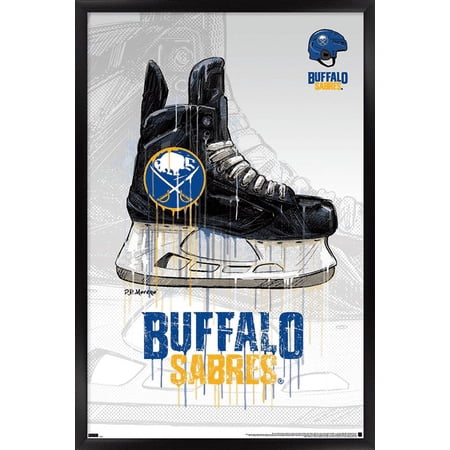 NHL Buffalo Sabres – Drip Skate 21 Wall Poster 22.375 x 34 Framed