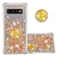 thumbnail image 1 of Funda para Samsung Galaxy S10 Plus con Brillo Líquido Flotante, Purpurina, Parachoques y Anillo Giratorio Soporte, 1 of 5