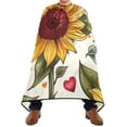 thumbnail image 2 of JSTEL Sunflower Heart Vintage Waterproof Barber Cape for Men Women Beard Shaving Bib Apron Professional Hair Cutting Cloth, 65 x 55 inch, 2 of 6