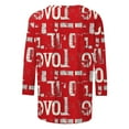 thumbnail image 4 of QQAMB Women Love Heart Valentines Day Tops 3/4 Sleeve Shirts Blouses Funny Cute Graphic T-Shirt Casual Clothing Outfit Red S, 4 of 5