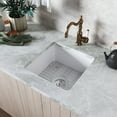 thumbnail image 4 of DeerValley  DV-1K507 Fireclay White Kitchen Sink with Grid and Strainer 18" Square Undermount, 4 of 16