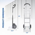 thumbnail image 2 of Olympia Tools 500LB Aluminum Appliance Folding Hand Truck - Foldable Heavy Duty Moving Furniture Dolly Cart, 2 of 7