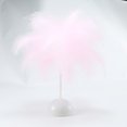 thumbnail image 3 of Lámpara de ambiente romántico de plumas nórdicas moderna ligera decoración de cabecera rosa, 3 of 8